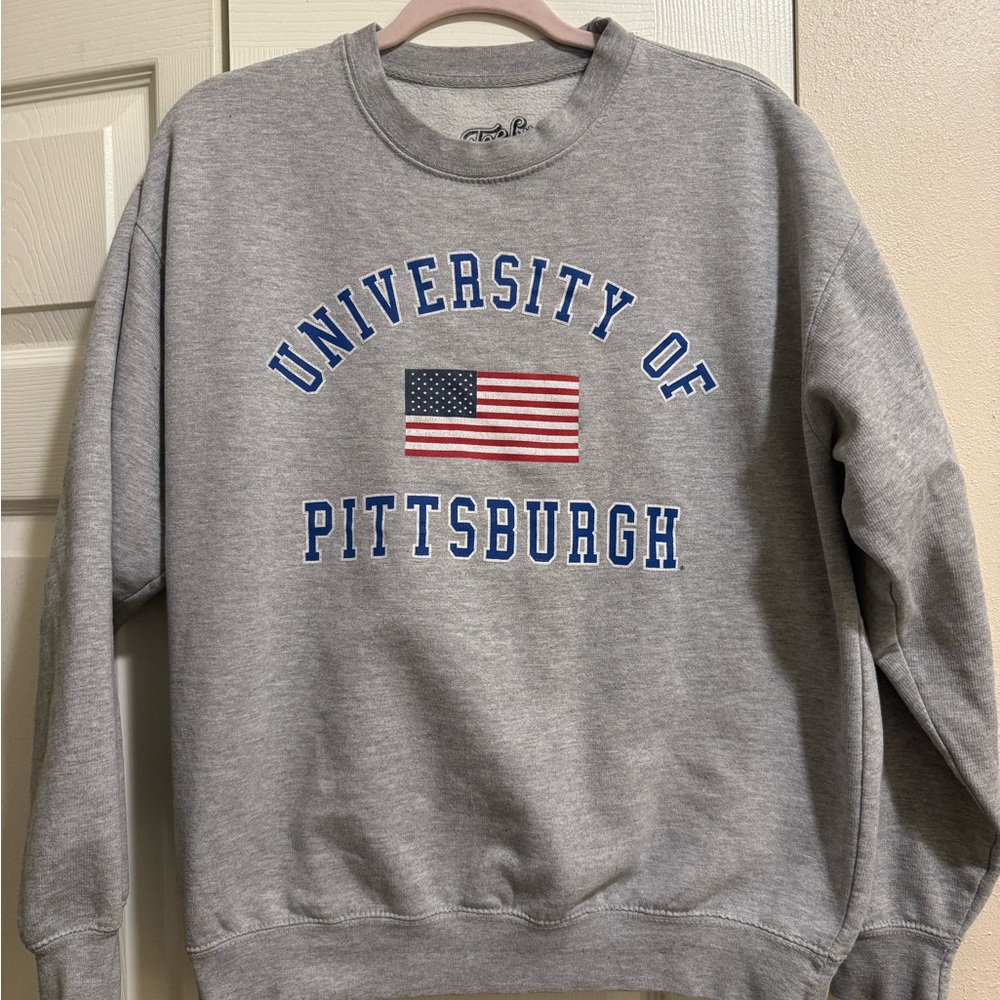 Gray University of Pittsburgh Crewneck Sweater